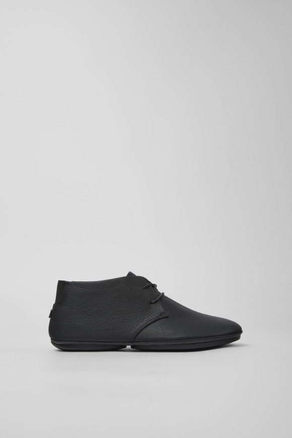 Camper Right Nina - Schwarze Lederstiefeletten für Damen.