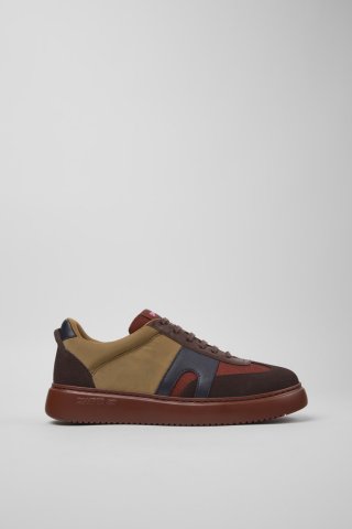 Camper Runner K21 - Brauner Herrensneaker aus Textil und Nubukleder