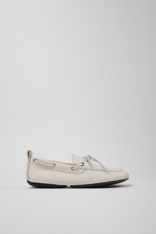 Camper Right Nina - Weiße Lederballerinas für Damen. Camper Right Nina - Weiße Lederballerinas für Damen.