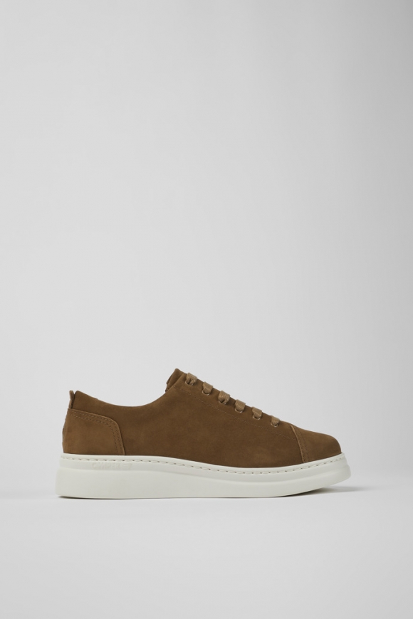 Camper Runner Up - Brauner Damensneaker aus Nubukleder