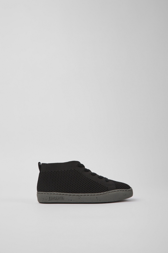 Camper Peu Touring - Schwarze Kinderstiefelette aus Textil