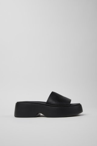 Camper Tasha - Schwarze Ledersandale für Damen. Camper Tasha - Schwarze Ledersandale für Damen.