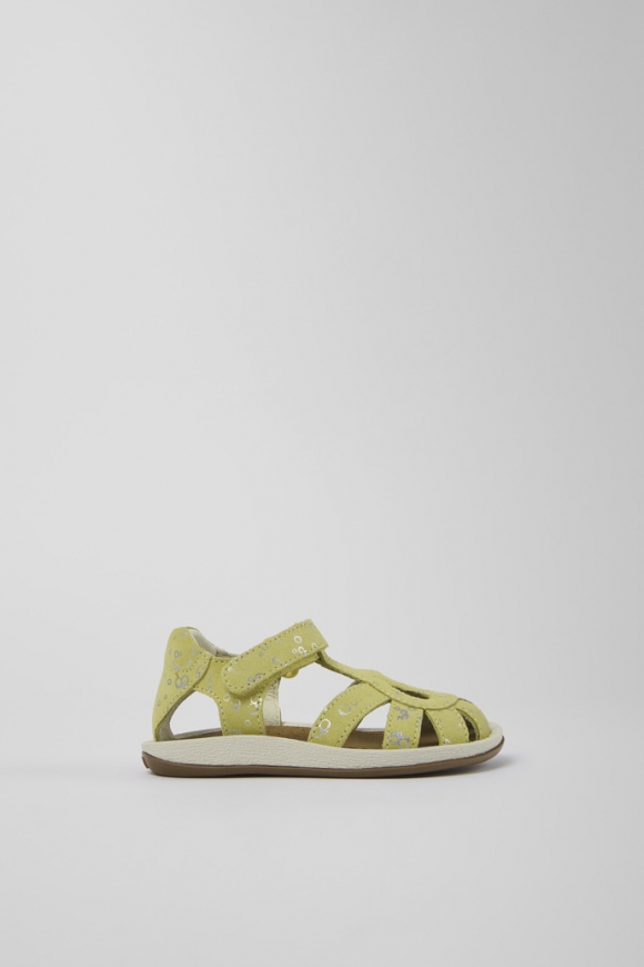 Camper Bicho - Gelbe Sandalen aus Nubukleder