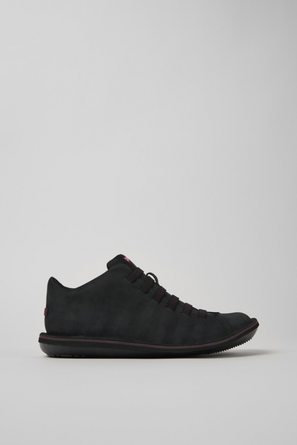 Camper Beetle - Schwarzer Ledersneaker