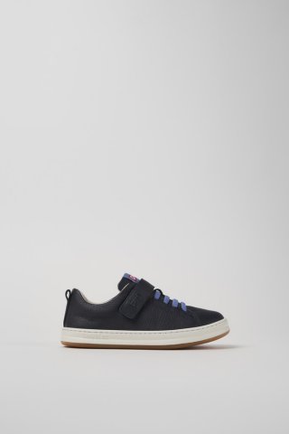 Camper Runner - Blauer Kindersneaker aus Leder.