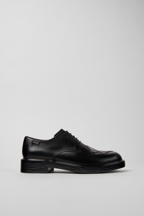 Camper Twins - Schwarzer Herrenschuh aus Leder.