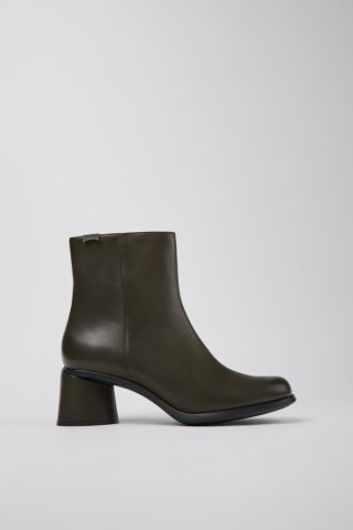 Camper Kiara - Grüner Damenstiefel aus Leder und Recycling-PET Camper Kiara - Grüner Damenstiefel aus Leder und Recycling-PET