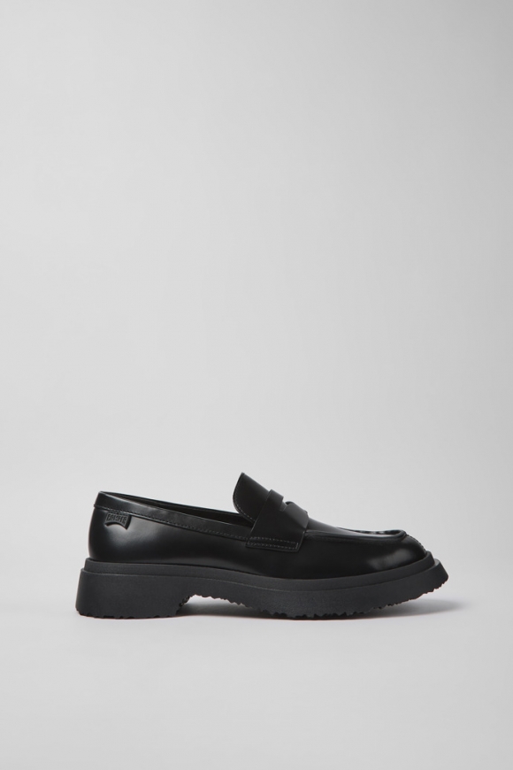 Camper Walden - Schwarze Ledermokassins für Damen.