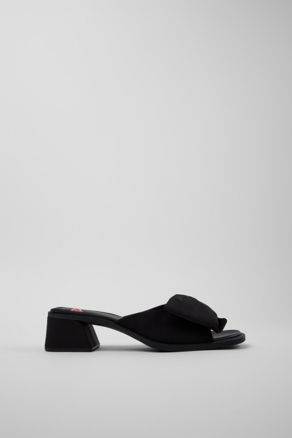 Camper Twins - Schwarze Sandale aus recyceltem PET für Damen.