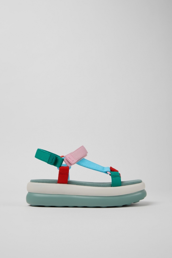 Camper Twins - Mehrfarbige Sandalen aus recyceltem PET für Damen.