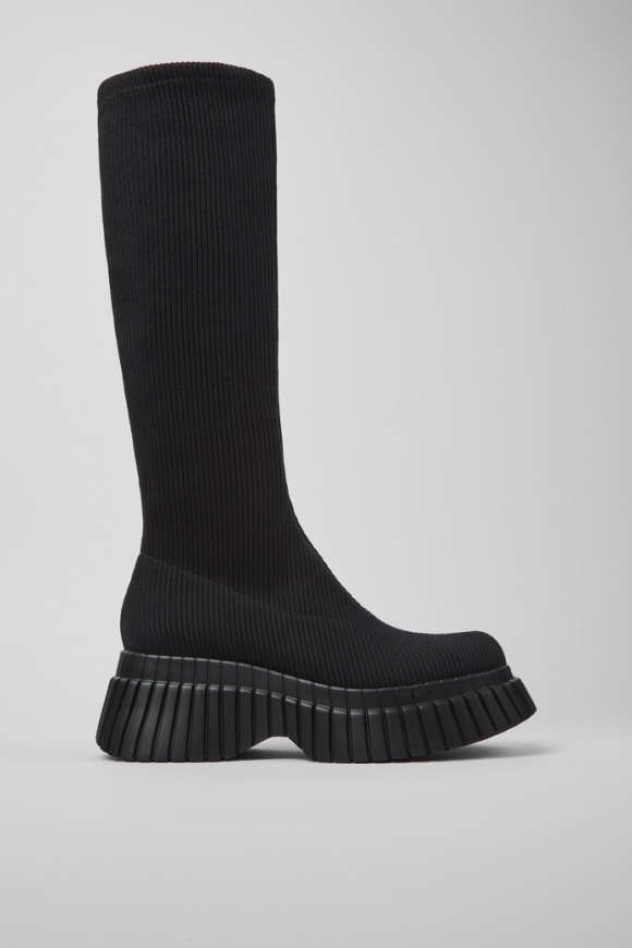 Camper BCN TENCEL® - Schwarzer Damenstiefel aus Textil