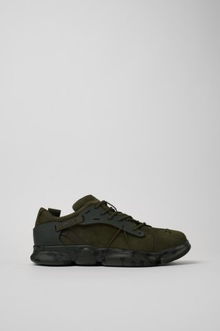 Camper Karst - Grüner Herrensneaker aus Textil und Nubukleder Camper Karst - Grüner Herrensneaker aus Textil und Nubukleder