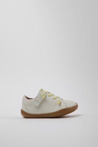 Camper Peu - Weißer Kinderschuh aus Leder.