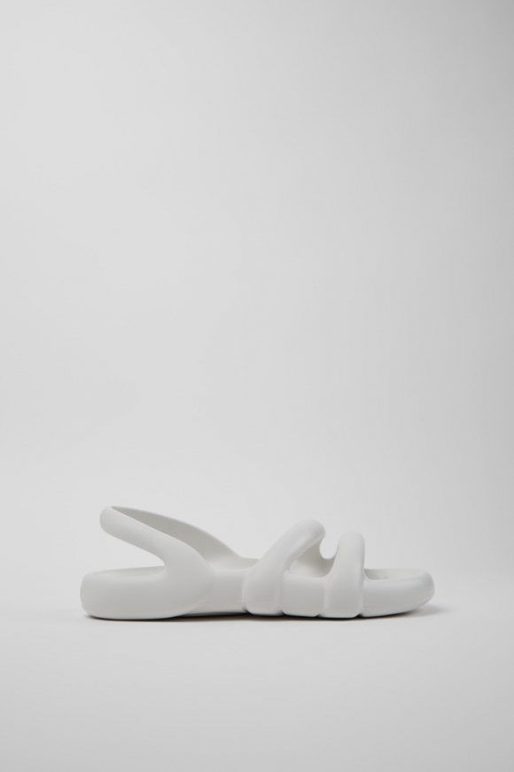 Camper Kobarah Flat Wide - Weiße Sandalen.
