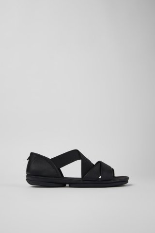 Camper Right - Schwarze Ledersandalen für Damen. Camper Right - Schwarze Ledersandalen für Damen.