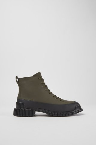 Camper Pix - Damenstiefelette aus Leder in Grün und Schwarz Camper Pix - Damenstiefelette aus Leder in Grün und Schwarz