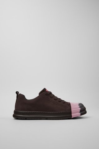 Camper Junction Runner - Brauner Herrensneaker aus Nubukleder.