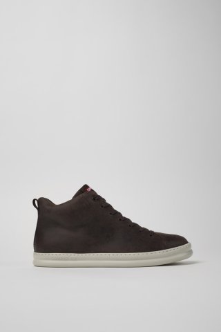 Camper Runner - Braune Herrenstiefelette aus Nubukleder