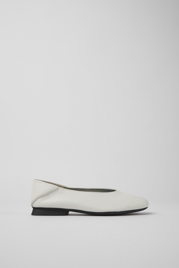 Camper Casi Myra - Weiße Lederballerinas für Damen