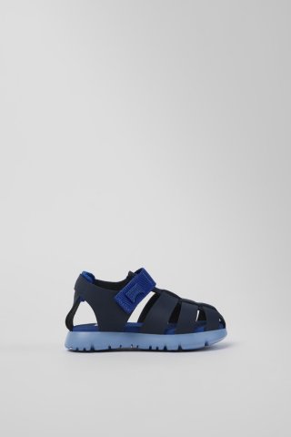 Camper Oruga - Blaue Sandalen aus Leder/Textil Camper Oruga - Blaue Sandalen aus Leder/Textil