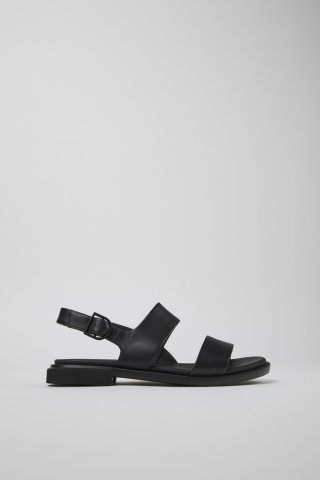 Camper Edy - Schwarze Ledersandalen für Damen Camper Edy - Schwarze Ledersandalen für Damen