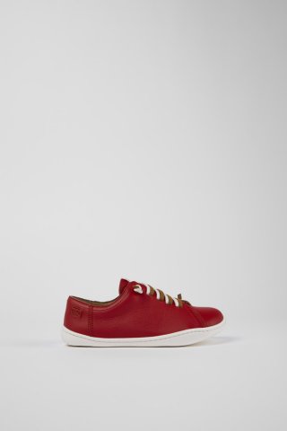 Camper Peu - Roter Kinderschuh aus Leder. Camper Peu - Roter Kinderschuh aus Leder.