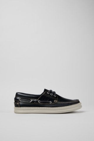 Camper Runner - Blauer Herrenmokassin aus Nubukleder.
