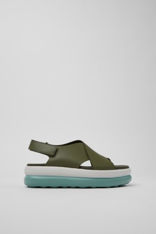 Camper Pelotas Flota Up - Grüne Ledersandalen für Damen. Camper Pelotas Flota Up - Grüne Ledersandalen für Damen.