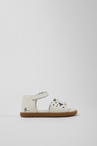 Camper Twins - Weiße Ledersandalen mit Doppelriemen Camper Twins - Weiße Ledersandalen mit Doppelriemen