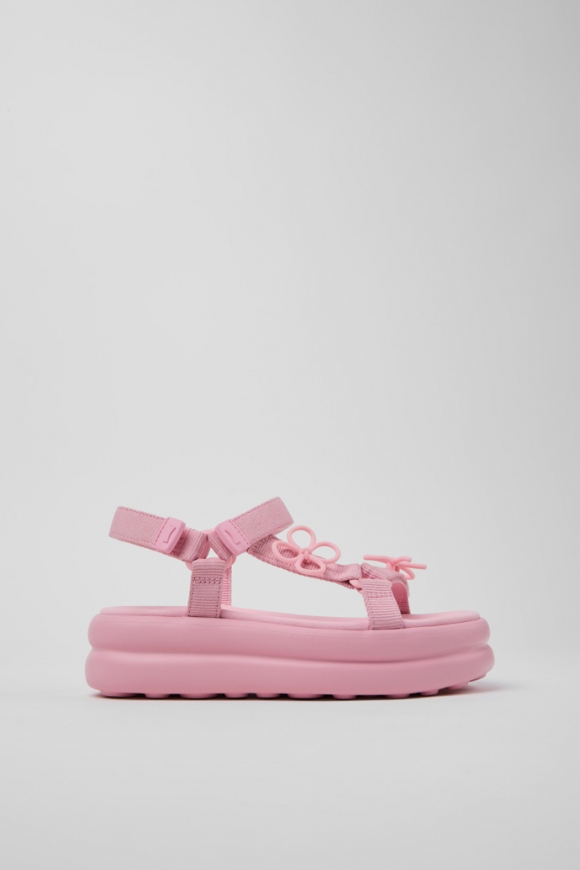 Camper Twins - Rosa Damen-Sandalen aus Recycling-PET.