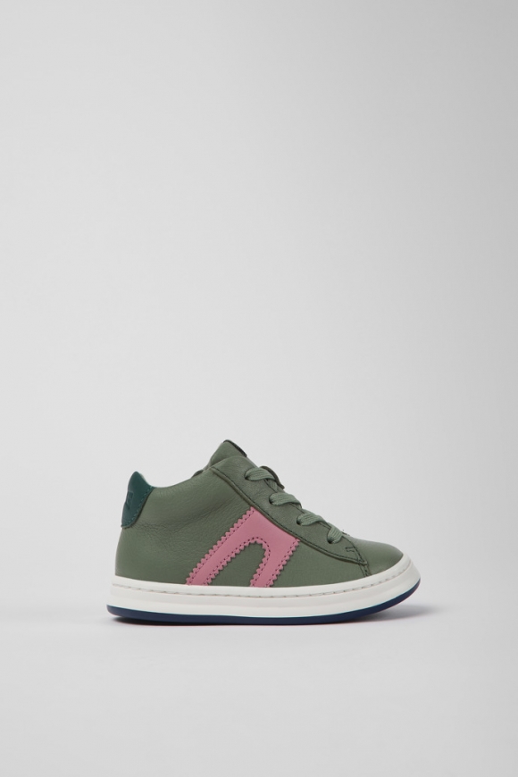 Camper Twins - Grüner Kindersneaker aus Leder