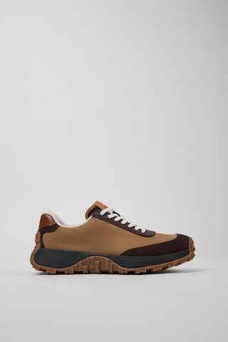 Camper Drift Trail VIBRAM - Brauner Damensneaker aus Textil und Nubukleder