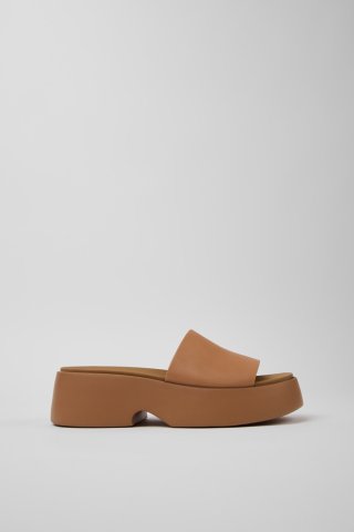 Camper Tasha - Nudefarbene Ledersandalen für Damen. Camper Tasha - Nudefarbene Ledersandalen für Damen.