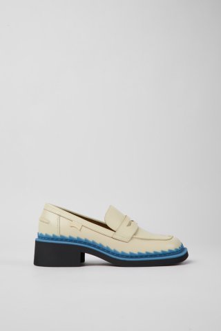 Camper Taylor - Weiß-blauer Lederloafer für Damen Camper Taylor - Weiß-blauer Lederloafer für Damen