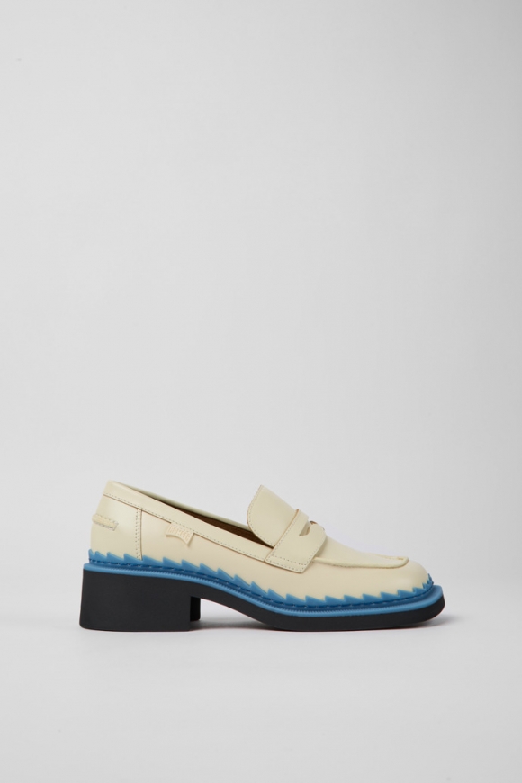 Camper Taylor - Weiß-blauer Lederloafer für Damen