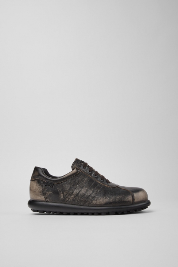 Camper Pelotas - Graue Damenschuhe aus pflanzlich gegerbtem Leder.