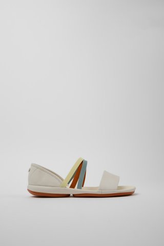 Camper Twins - Weiße Sandalen aus Leder für Damen. Camper Twins - Weiße Sandalen aus Leder für Damen.