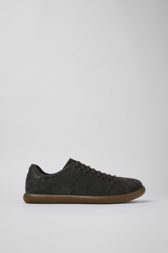 Camper Pelotas Soller - Grauer Herrensneaker aus Nubukleder/Leder