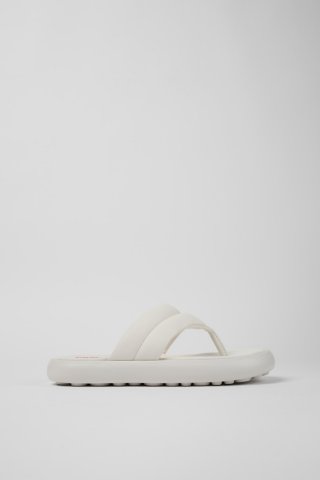 Camper Pelotas Flota - Weiße Damenflipflops aus Leder
