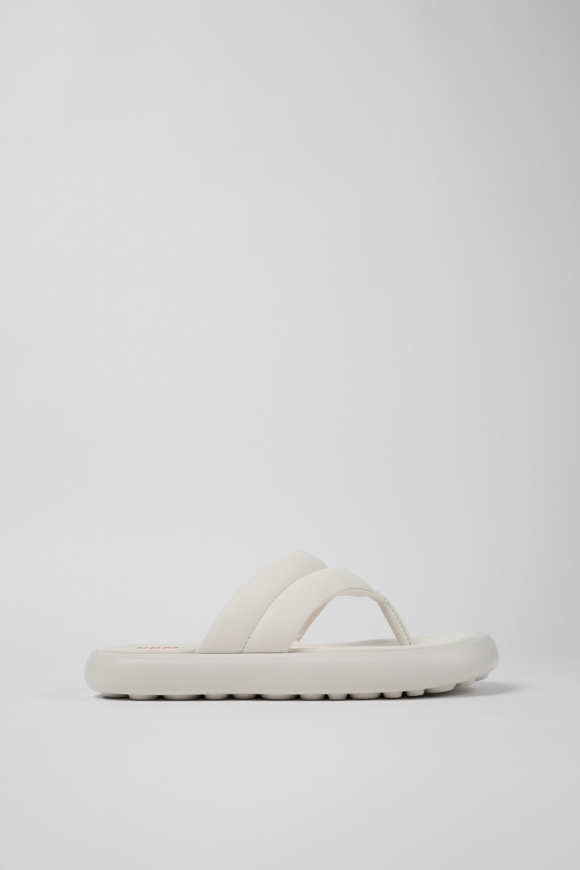 Camper Pelotas Flota - Weiße Damenflipflops aus Leder