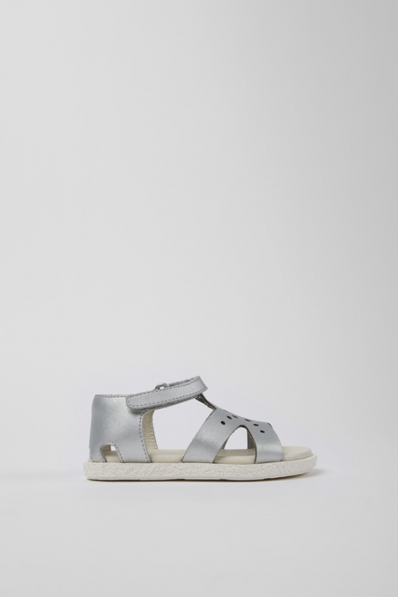 Camper Twins - Graue Ledersandalen