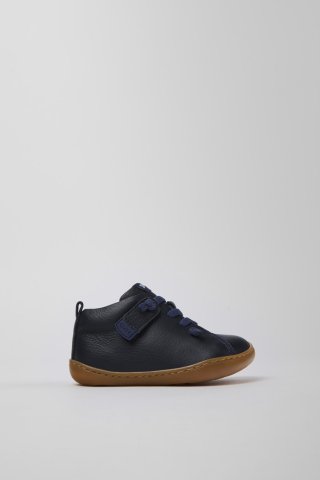 Camper Peu - Blaue Kinderstiefelette aus Leder. Camper Peu - Blaue Kinderstiefelette aus Leder.