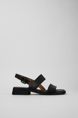Camper Dana - Schwarze Ledersandale für Damen. Camper Dana - Schwarze Ledersandale für Damen.