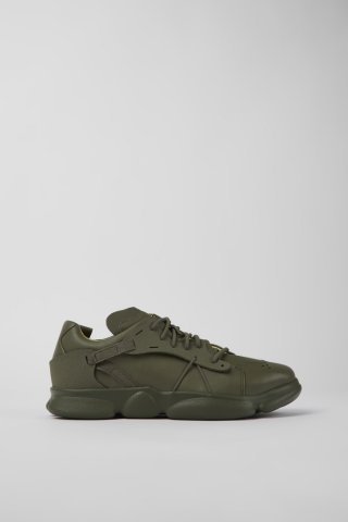 Camper Karst - Grüner Herrensneaker aus Textil und Leder Camper Karst - Grüner Herrensneaker aus Textil und Leder