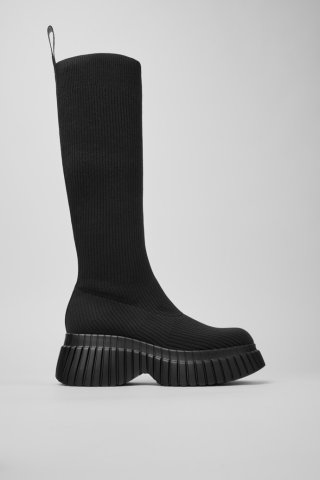 Camper Pix BCN - TENCEL - Schwarze Stiefel aus TENCEL™ Lyocell für Damen. Camper Pix BCN - TENCEL - Schwarze Stiefel aus TENCEL™ Lyocell für Damen.