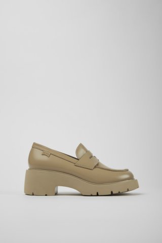 Camper Milah - Beiger Damenloafer aus Leder Camper Milah - Beiger Damenloafer aus Leder