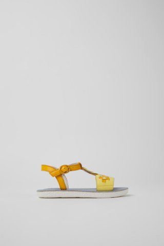 Camper Twins - Gelb-orange Kindersandale aus Leder Camper Twins - Gelb-orange Kindersandale aus Leder