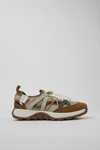 Camper Twins - Mehrfarbiger Herrensneaker aus Recycling-PET und Nubukleder.