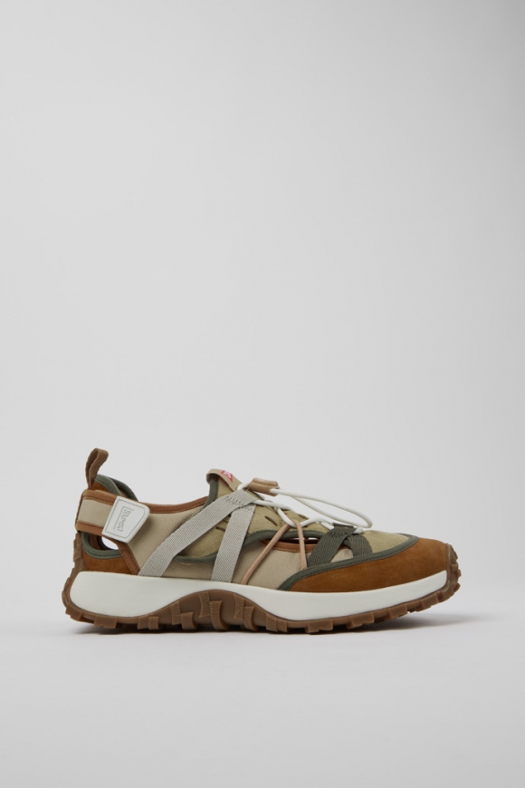 Camper Twins - Mehrfarbiger Herrensneaker aus Recycling-PET und Nubukleder.