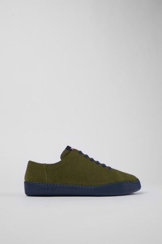 Camper Peu Touring - Grüner Herrensneaker aus Nubukleder